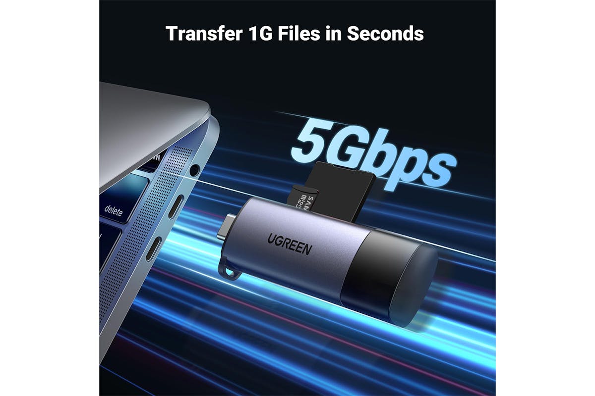 UGREEN 2-in-1 USB-C SD Card Reader Adapter | Deep Grey-3