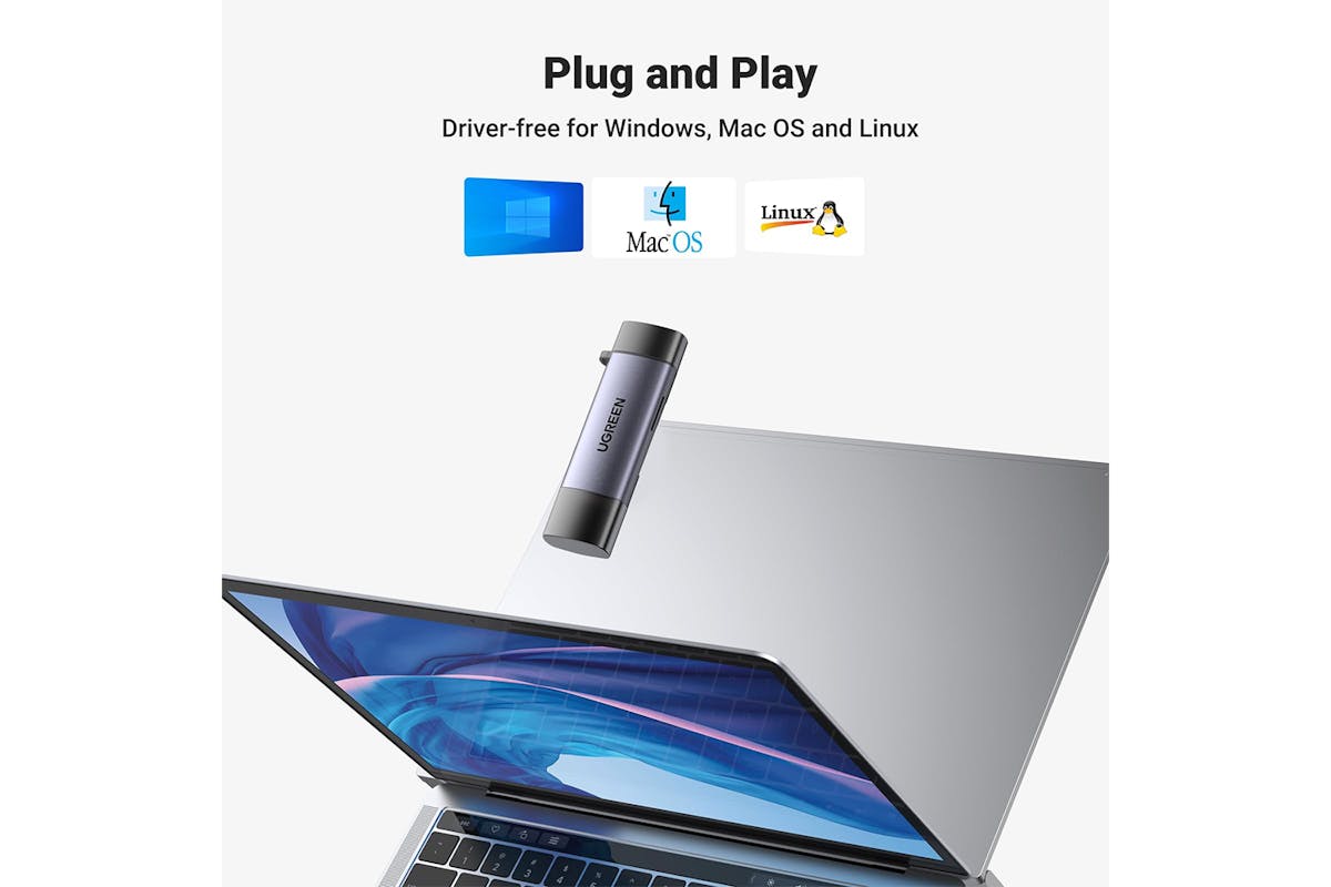 UGREEN 2-in-1 USB-C SD Card Reader Adapter | Deep Grey-7