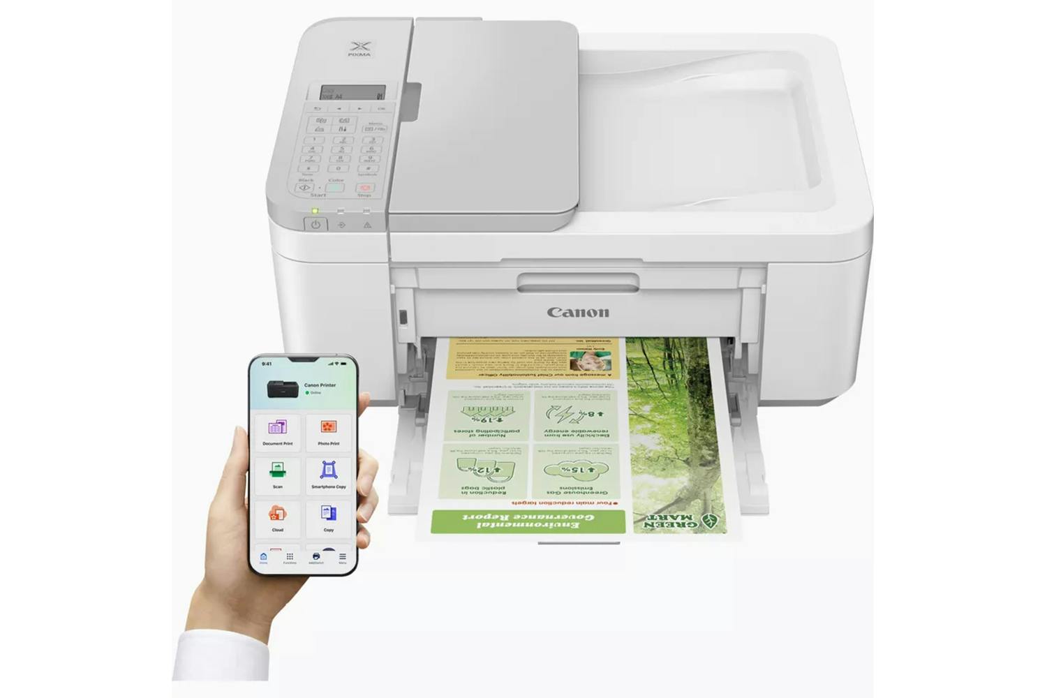 Canon PIXMA TR4756i All-in-One Wireless Inkjet Photo Printer | White