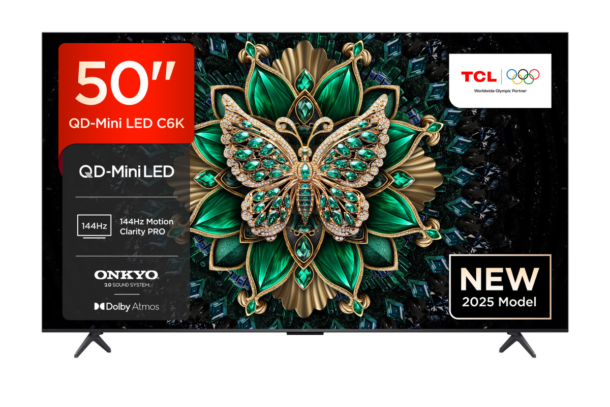 TCL C6K 50'' QLED 4K Ultra HD Mini LED Smart TV | 50C6K