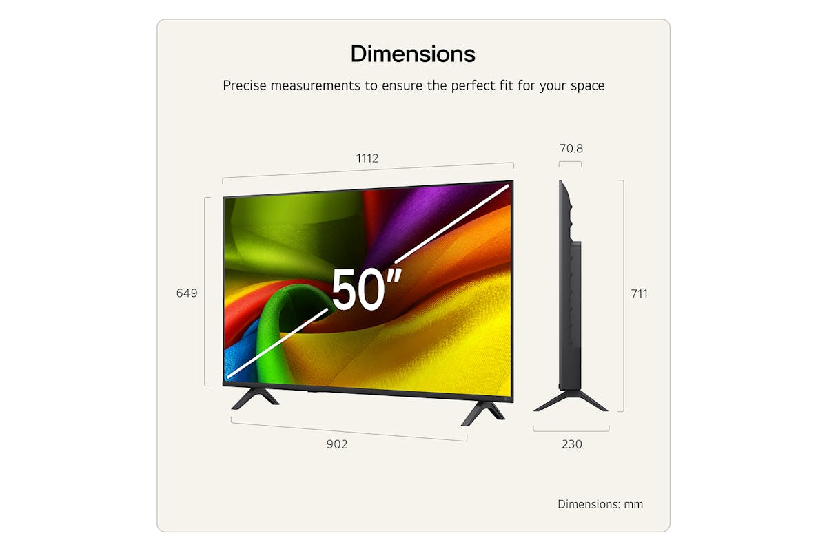 LG NANO 50" NU85 AI 4K Ultra HD Smart TV (2026) | 50NU850B6LA.AEI-3