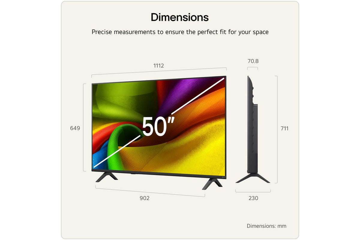 LG NANO 50" NU85 AI 4K Ultra HD Smart TV (2026) | 50NU850B6LA.AEI-3