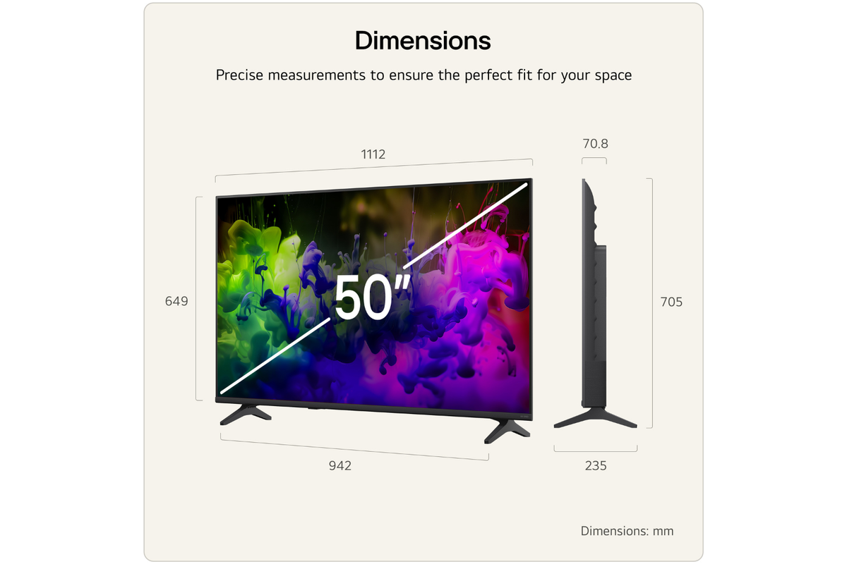 LG QNED7E 50" QNED Mini LED AI 4K Smart TV (2026) | 50QNED7EB3C.AEI-3