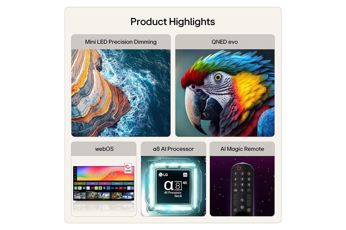 LG QNED86 50" Mini LED Evo AI 4K Ultra HD Smart TV (2026) | 50QNED86B6B.AEI-2