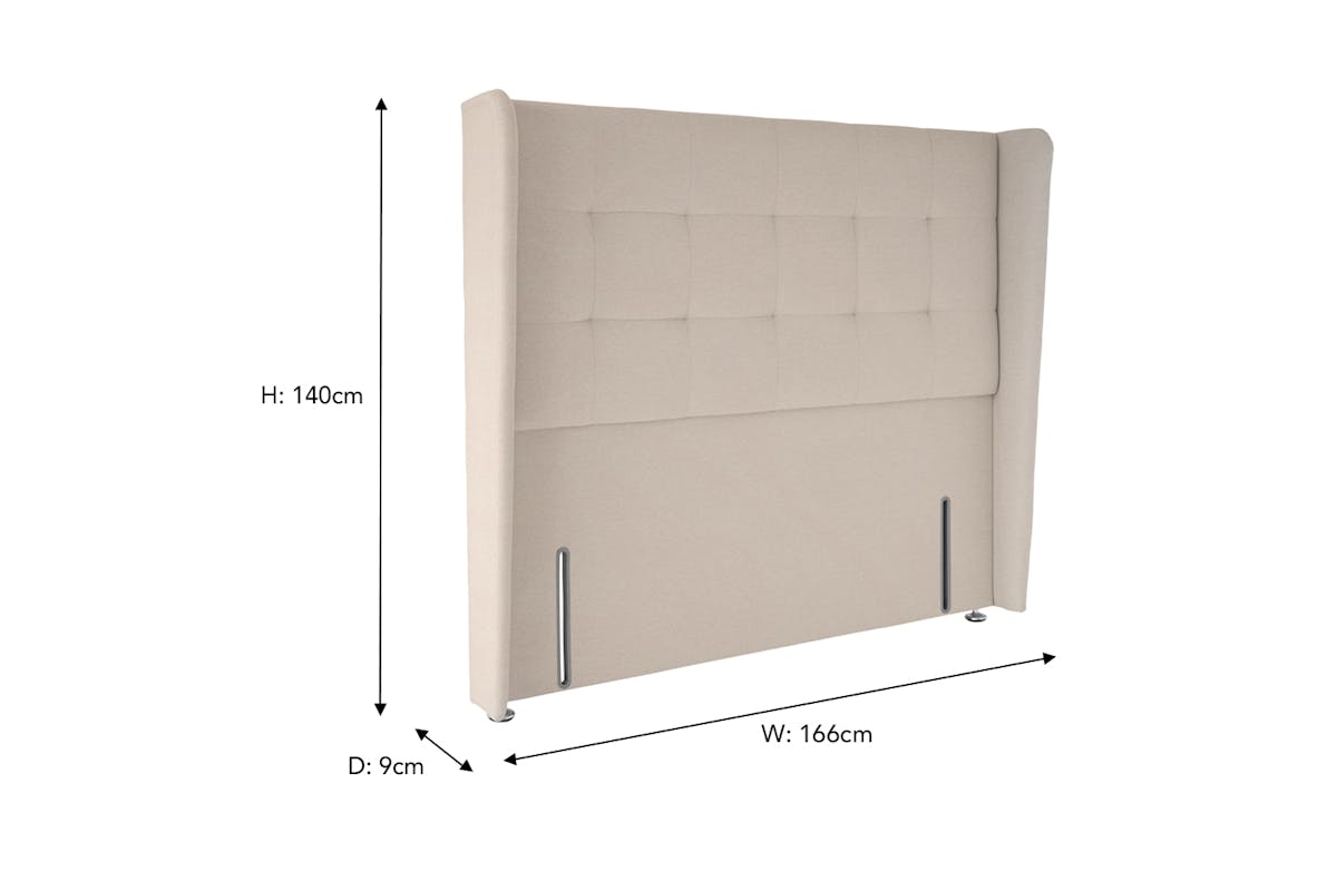 Briody | Vivien 55" Winged Headboard | King | 5ft | Colour Options-3