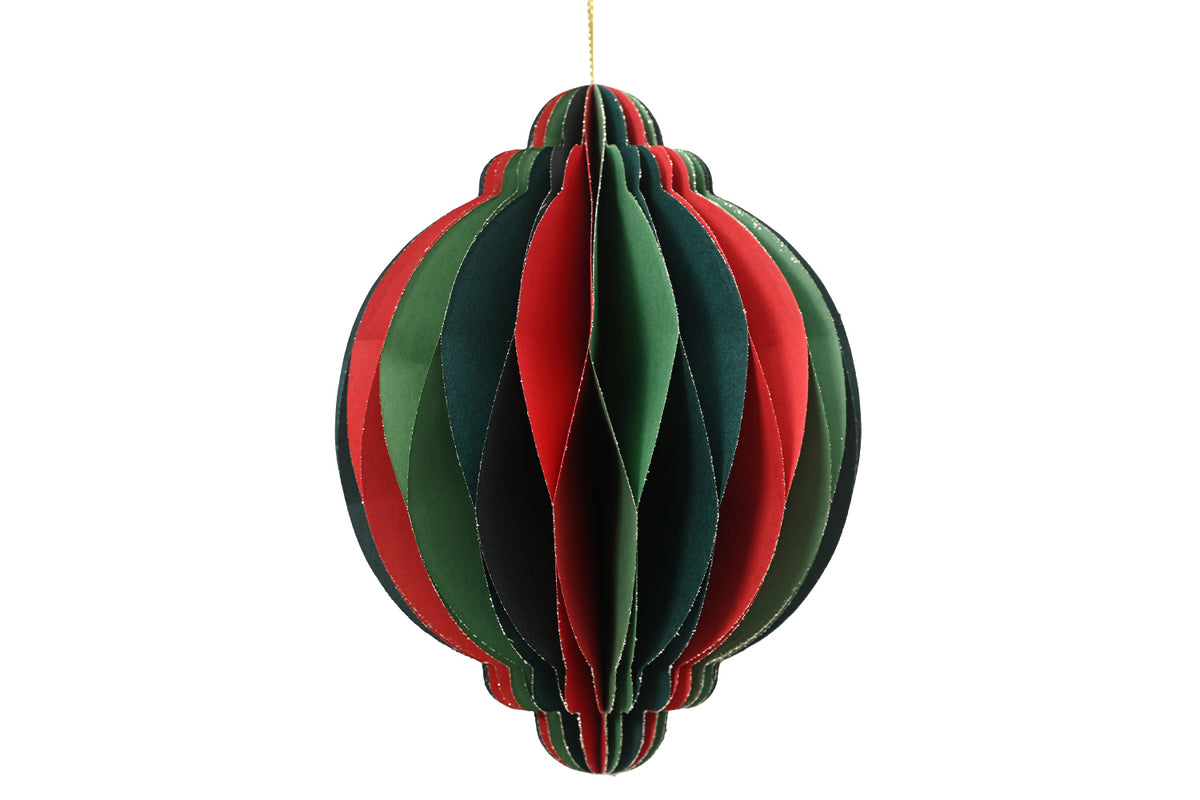 Onion Paper Bauble | Multicolour | 15 cm