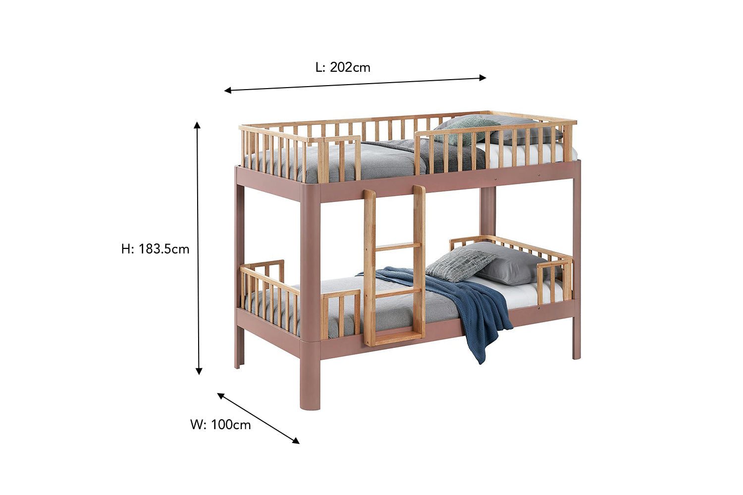 Poppy Bunk Bed | Raspberry-3