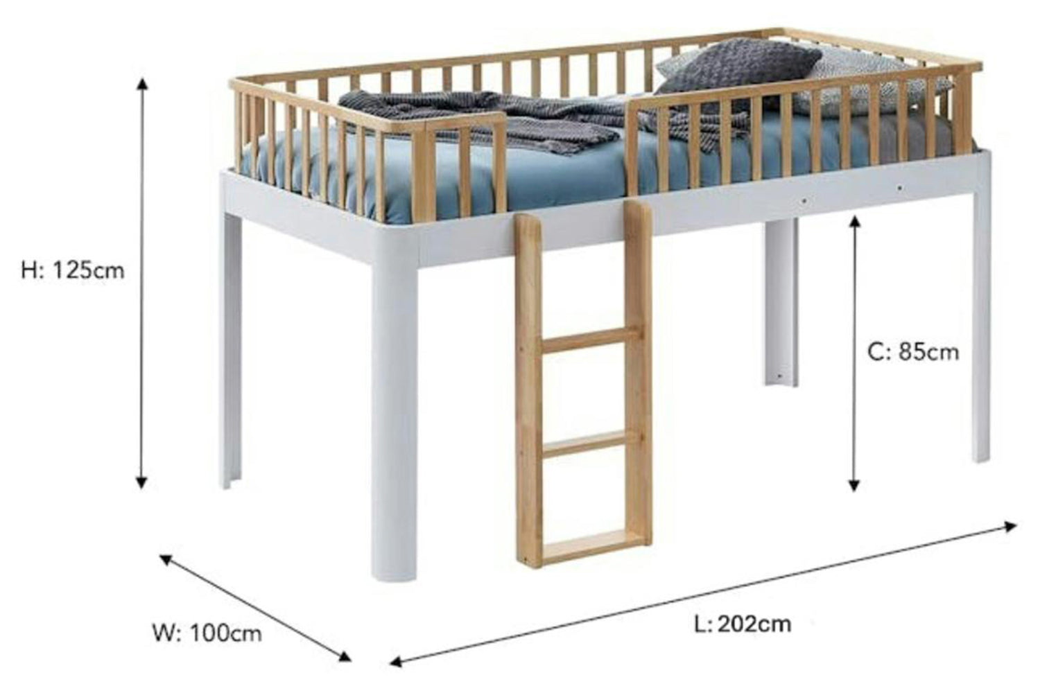 Poppy Loft Bed | White-3