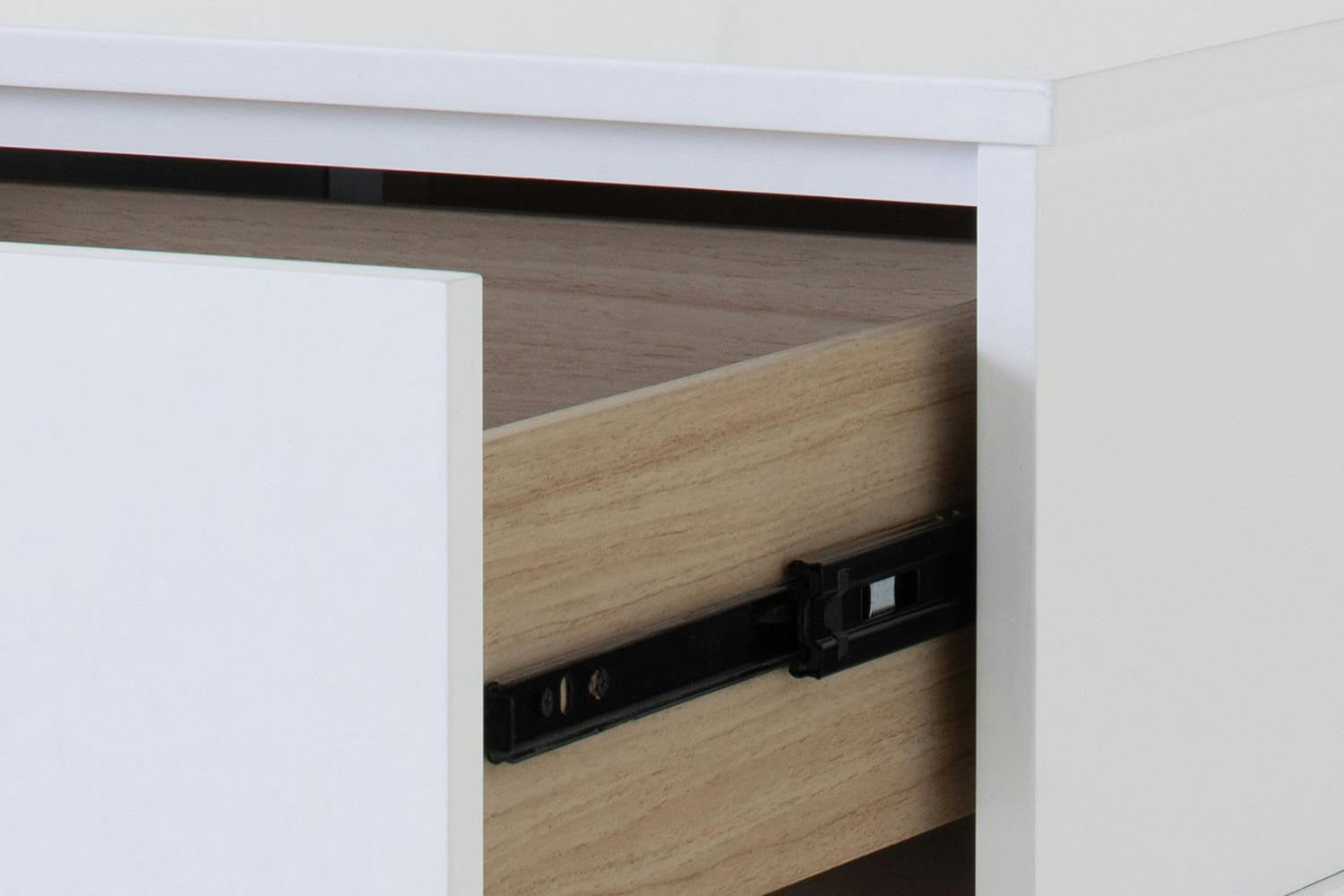 Poppy Bedside Table | 1 Drawer | White-6