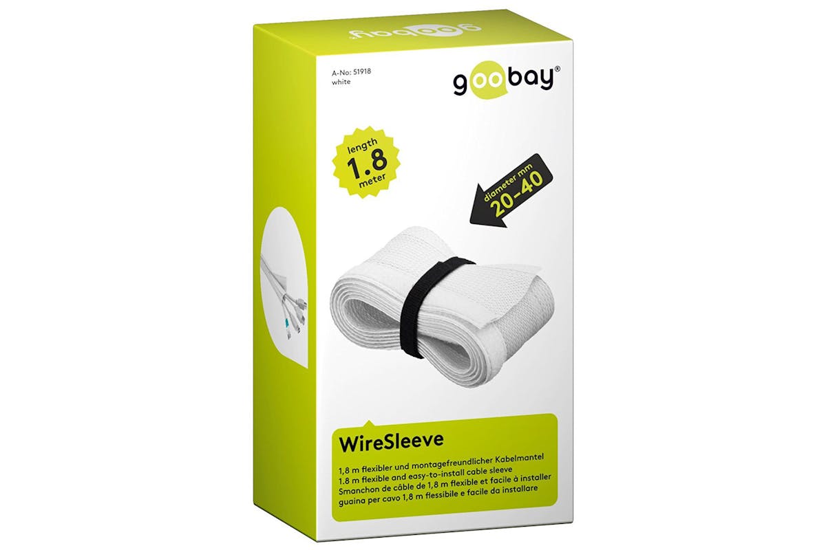 Goobay 1.8m Wire Sleeve | White-2