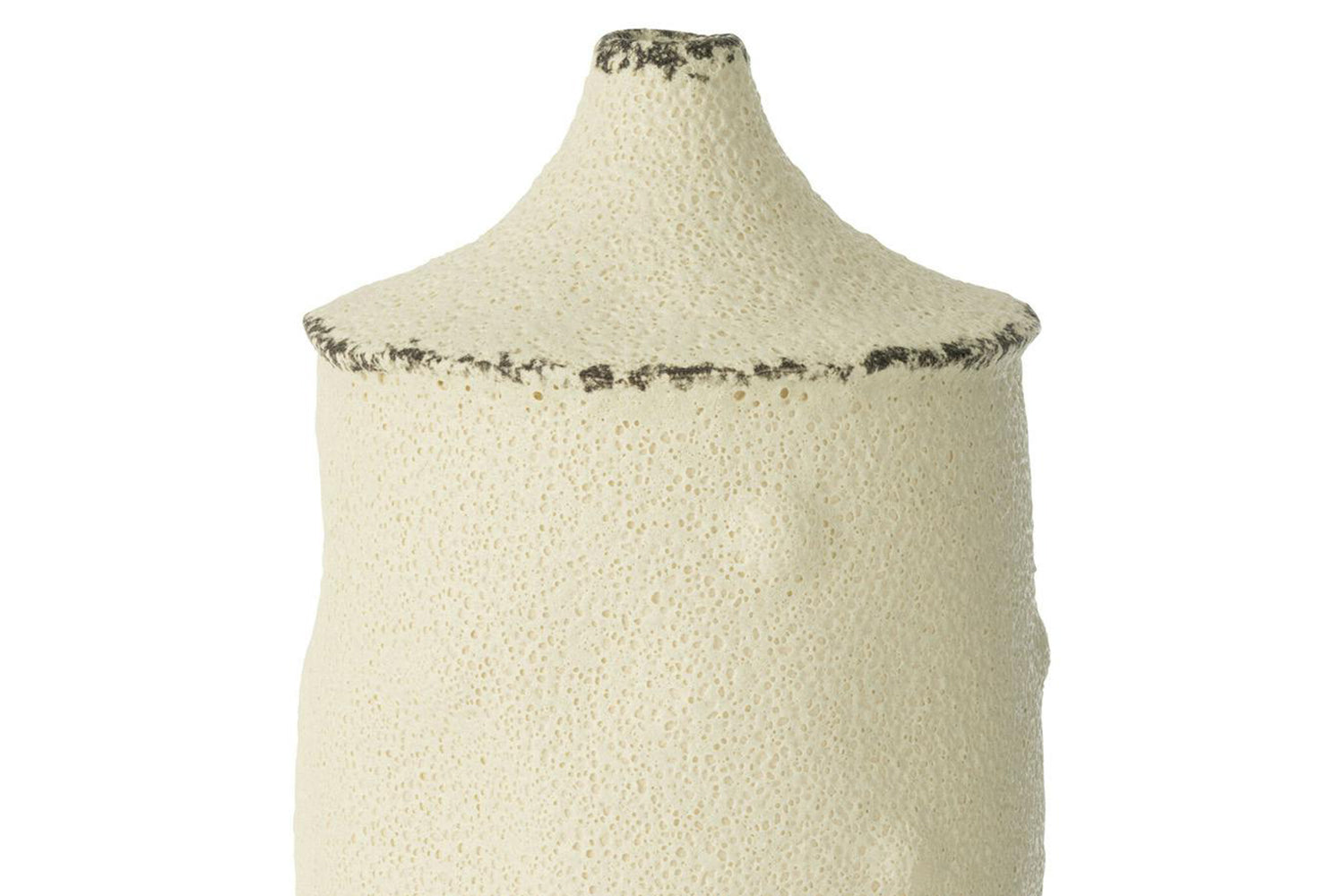 Bay Stonew Ceramic Vase | Cream/Black-2