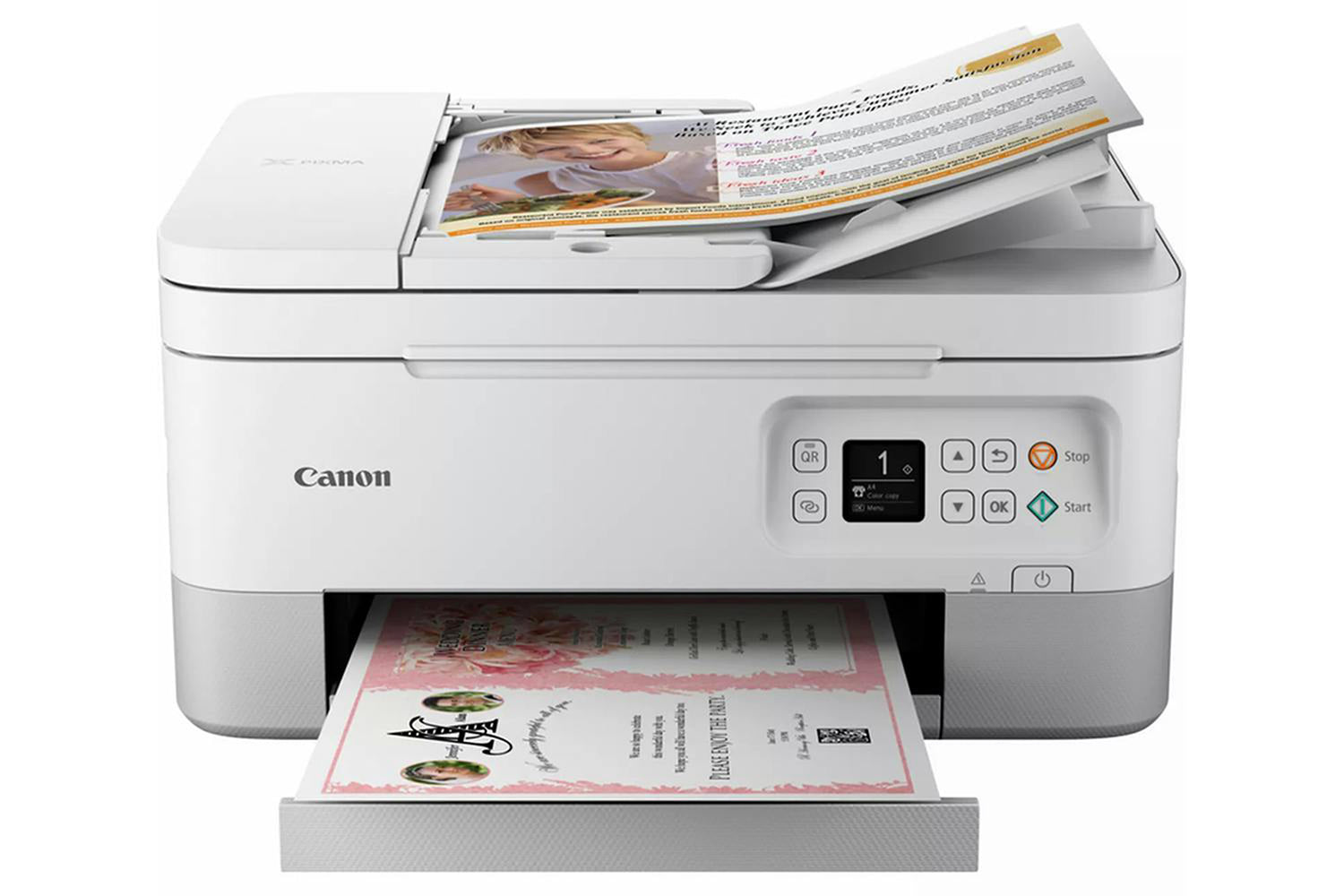 Canon PIXMA TS7451i 3-in-One Wireless Inkjet Photo Printer | White-3