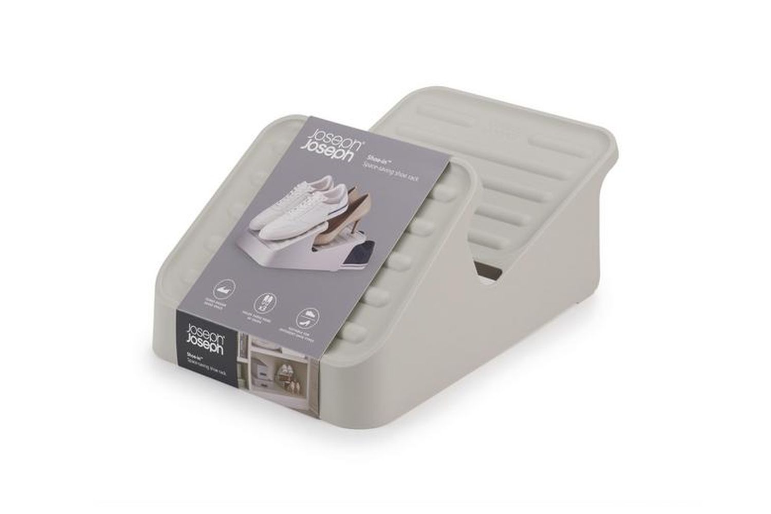 Joseph Joseph | 55001 | Space-saving Shoe-in Compact Shoe Rack (ecru)