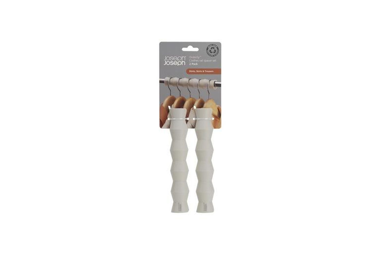 Joseph Joseph | 55006 | Orderly Rail Spacers 2pk, Clothes Rack Shelves Organiser, Storage Diy