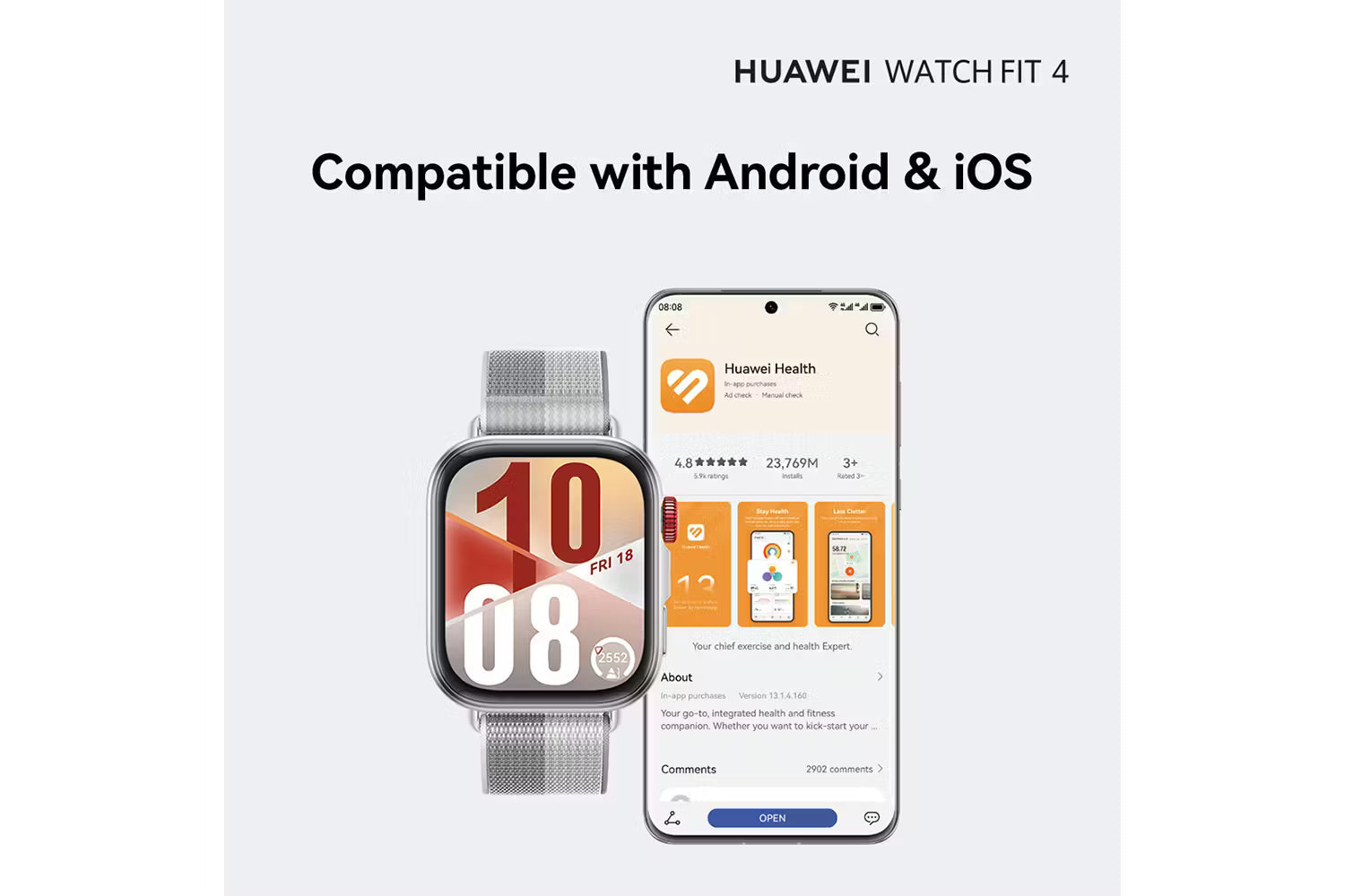 Huawei Watch Fit 4 | Grey-4