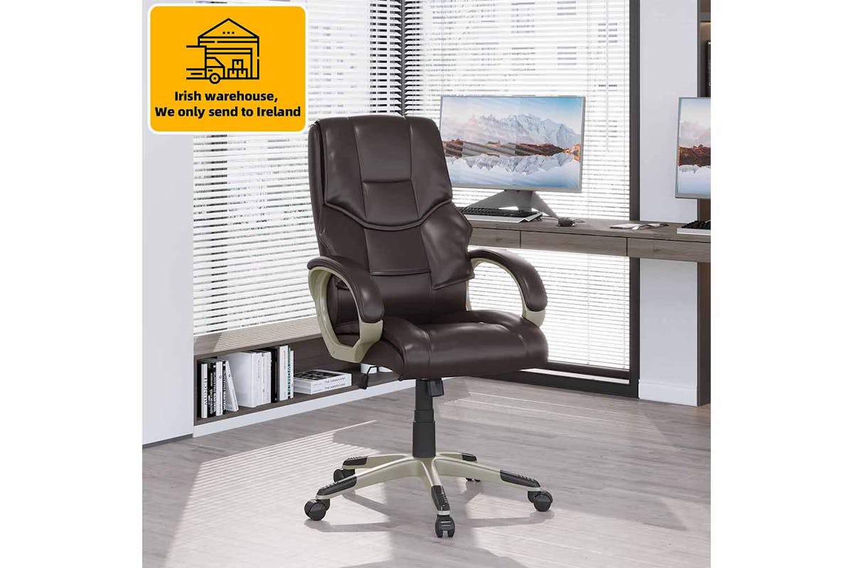 Homcom Executive Office Desk Chair | Brown-2