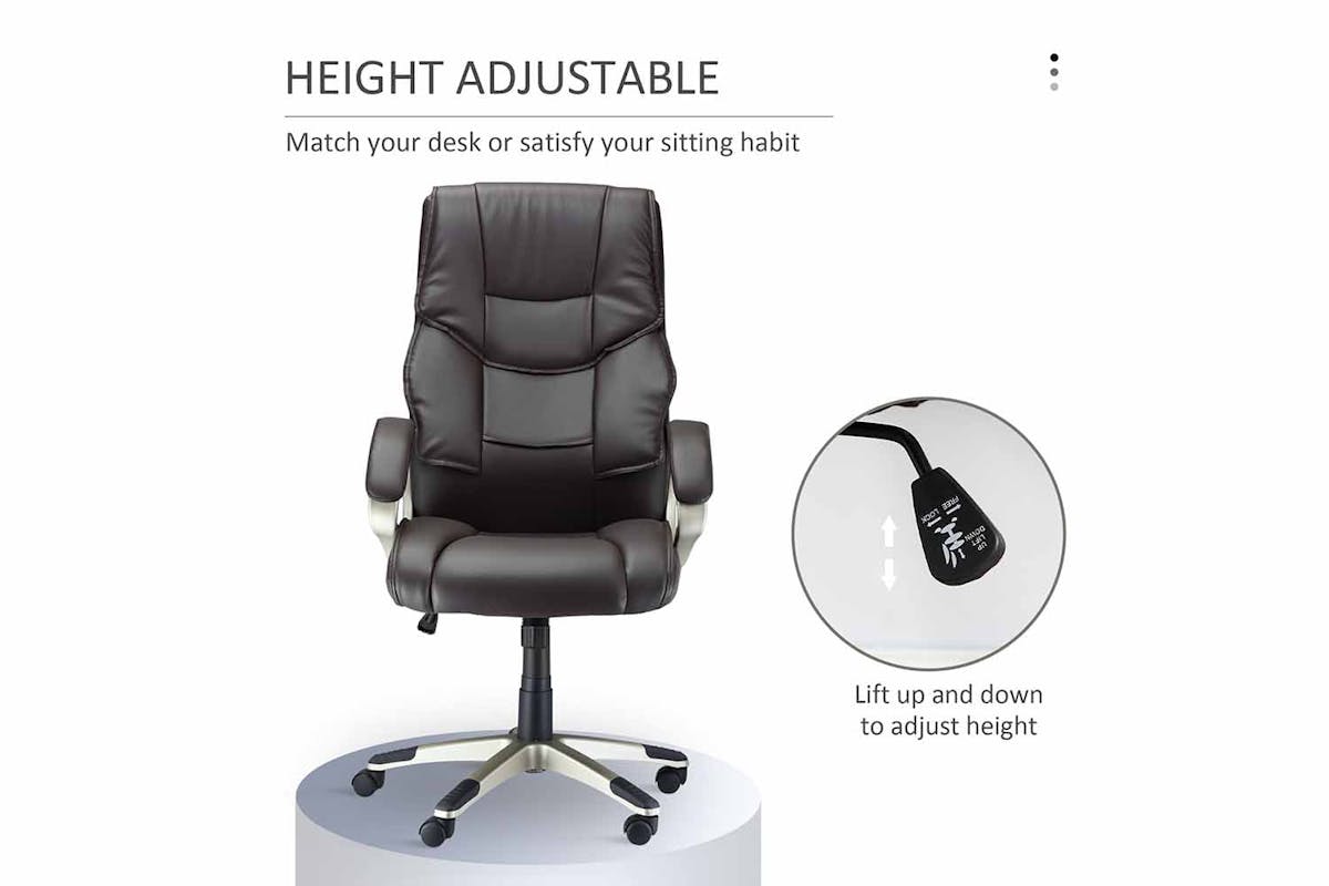Homcom Executive Office Desk Chair | Brown-3