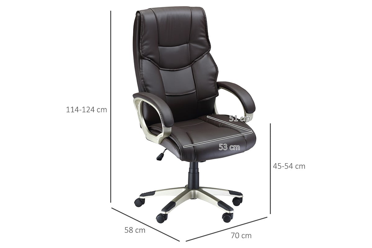 Homcom Executive Office Desk Chair | Brown-7