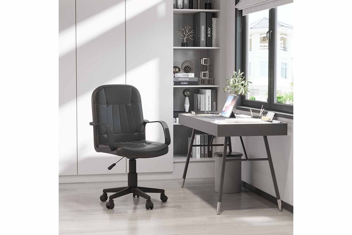 Homcom Swivel Office Chair | Black-2