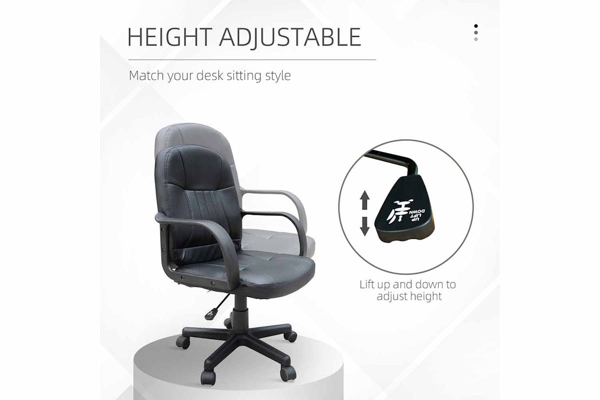 Homcom Swivel Office Chair | Black-3