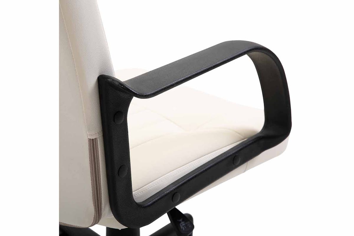 Homcom Swivel Office Chair | White/Cream-6