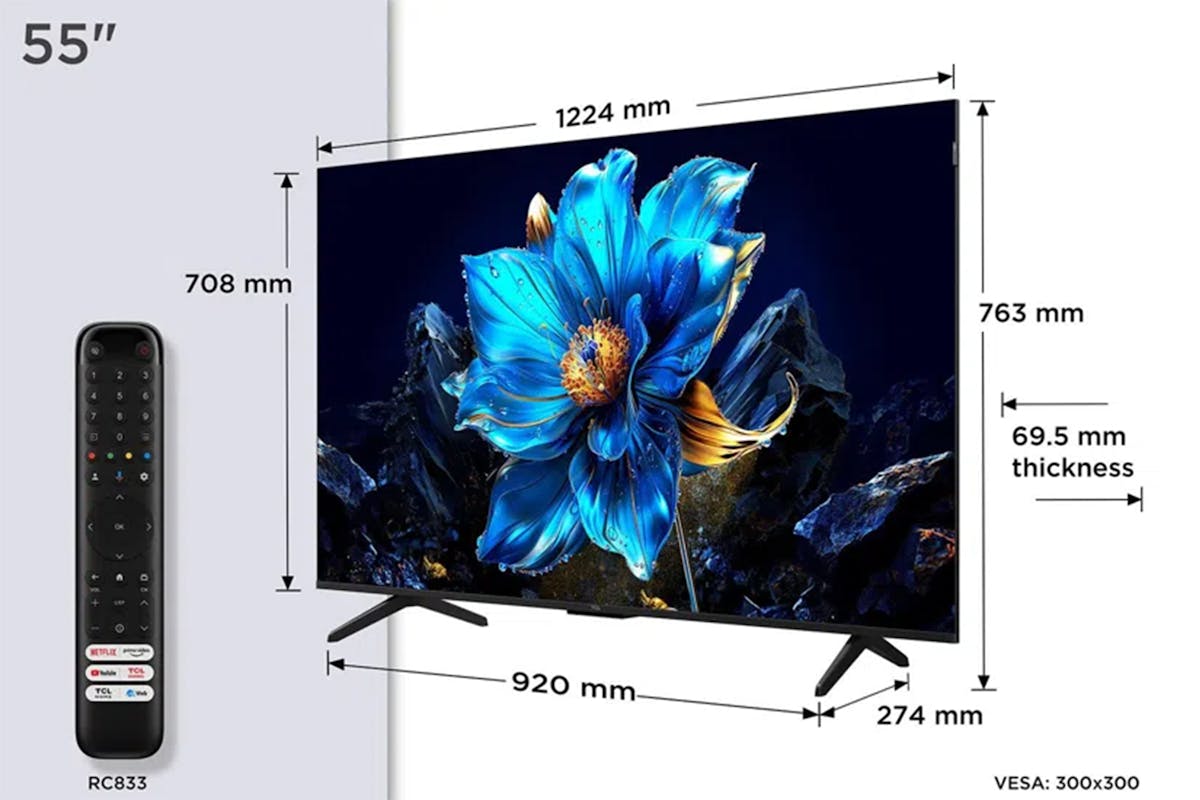 TCL P7K 55" QLED 4K UHD Smart TV (2025) | 55P7K-16