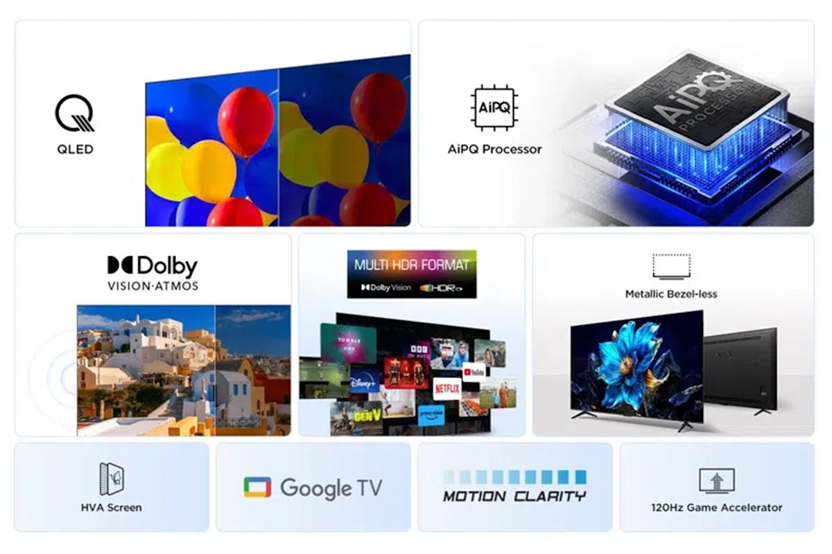 TCL P7K 55" QLED 4K UHD Smart TV (2025) | 55P7K-4