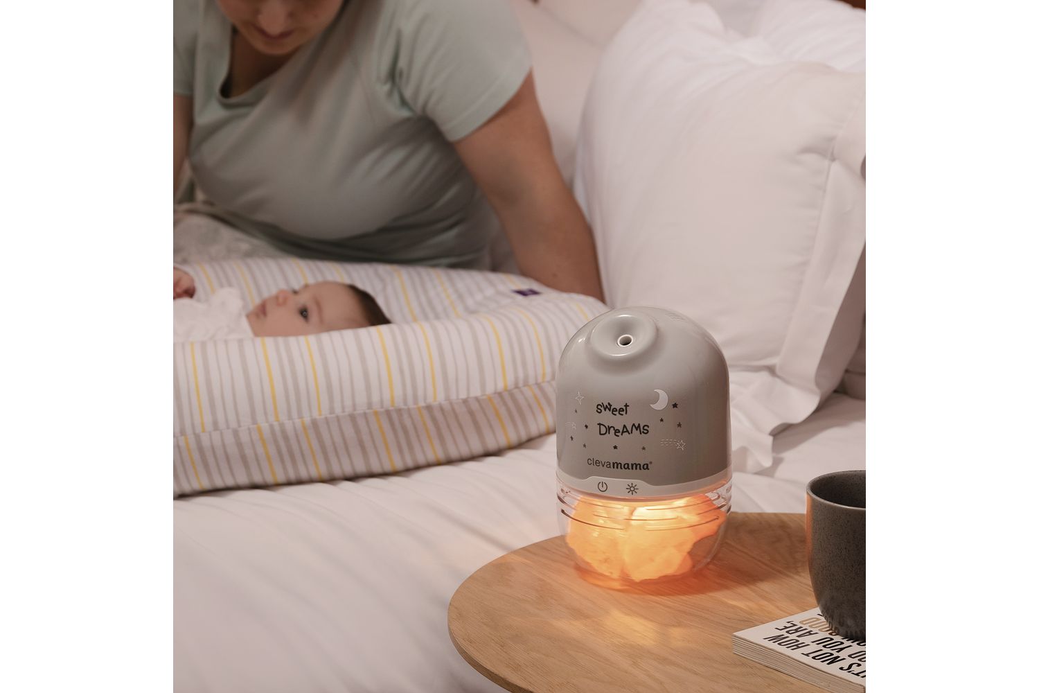 Clevapure Himalayan Salt Lamp Humidifier Night Light-9