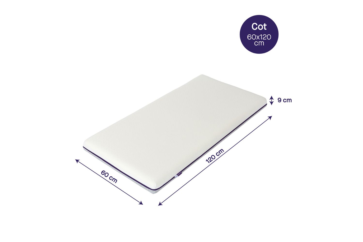 Premium Clevafoam Support Mattress - 70 X 140 X 9 Cm - Cot Bed Size-6