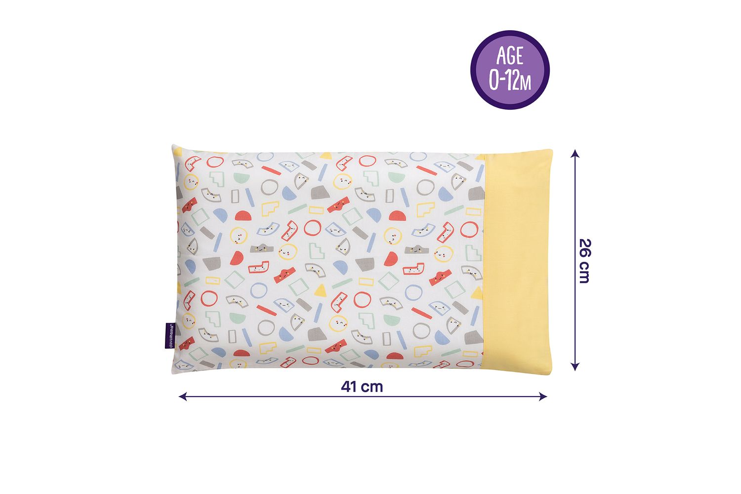 Clevafoam Baby Pillow Case - Greyyellow-3