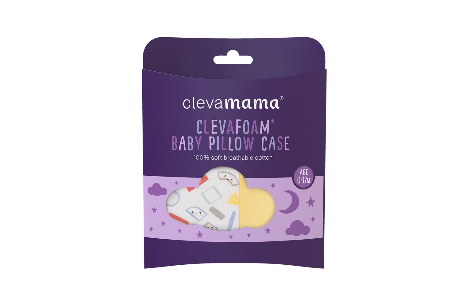 Clevafoam Baby Pillow Case - Greyyellow-4