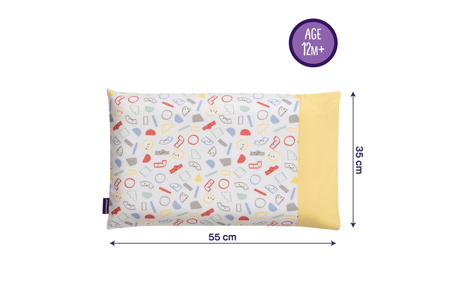 Clevafoam Toddler Pillow Case - Greyyellow-3