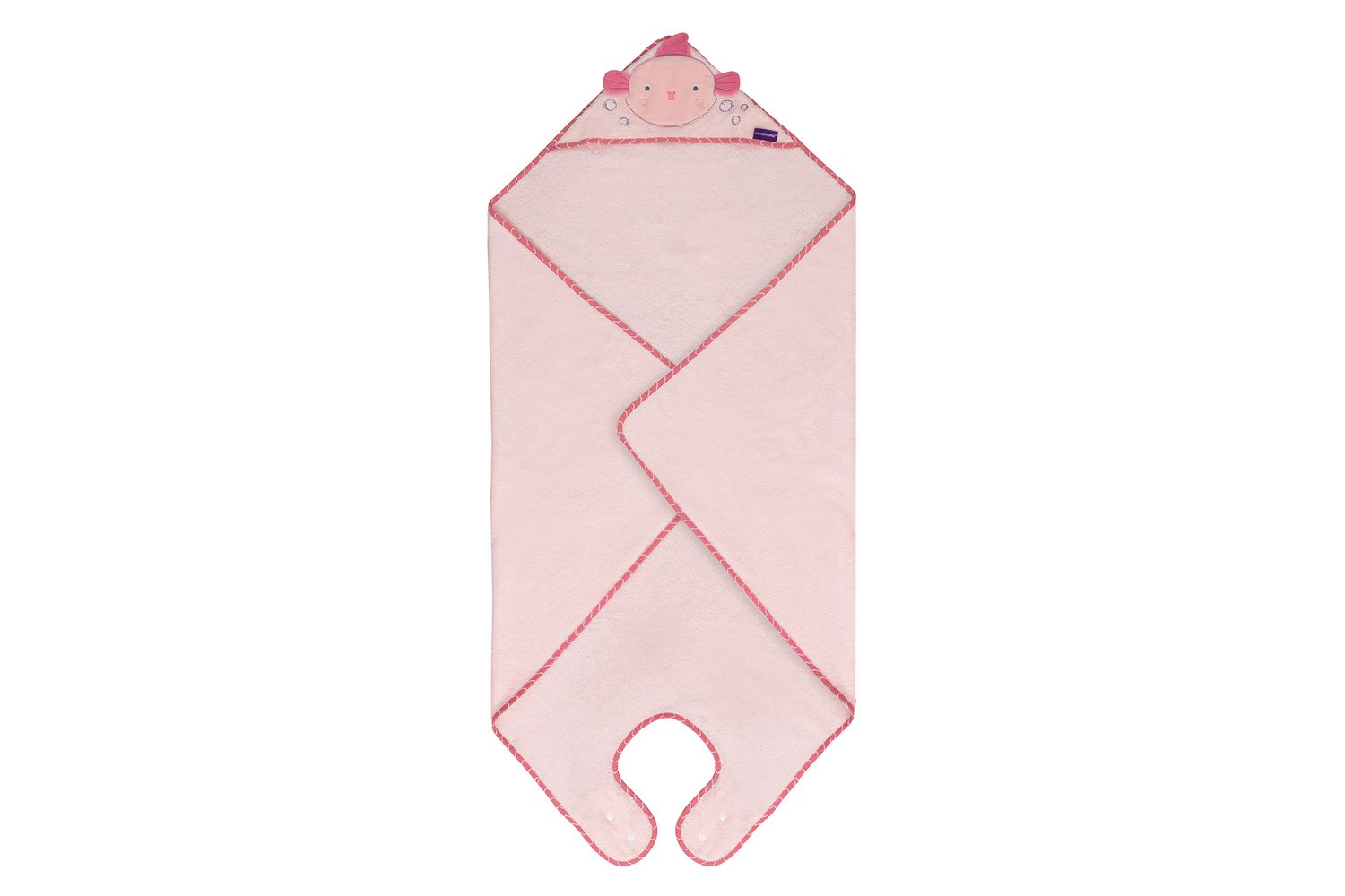 Bamboo Extra Large Apron Baby Bath Towel - Pink Vat At Zero Rate-2