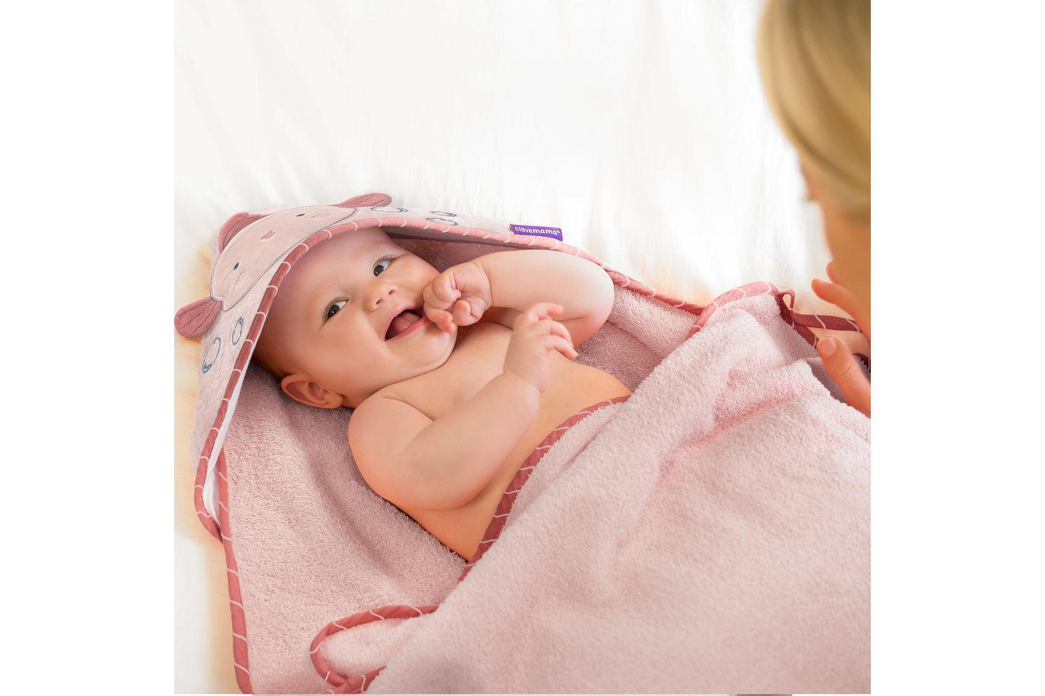 Bamboo Extra Large Apron Baby Bath Towel - Pink Vat At Zero Rate-3