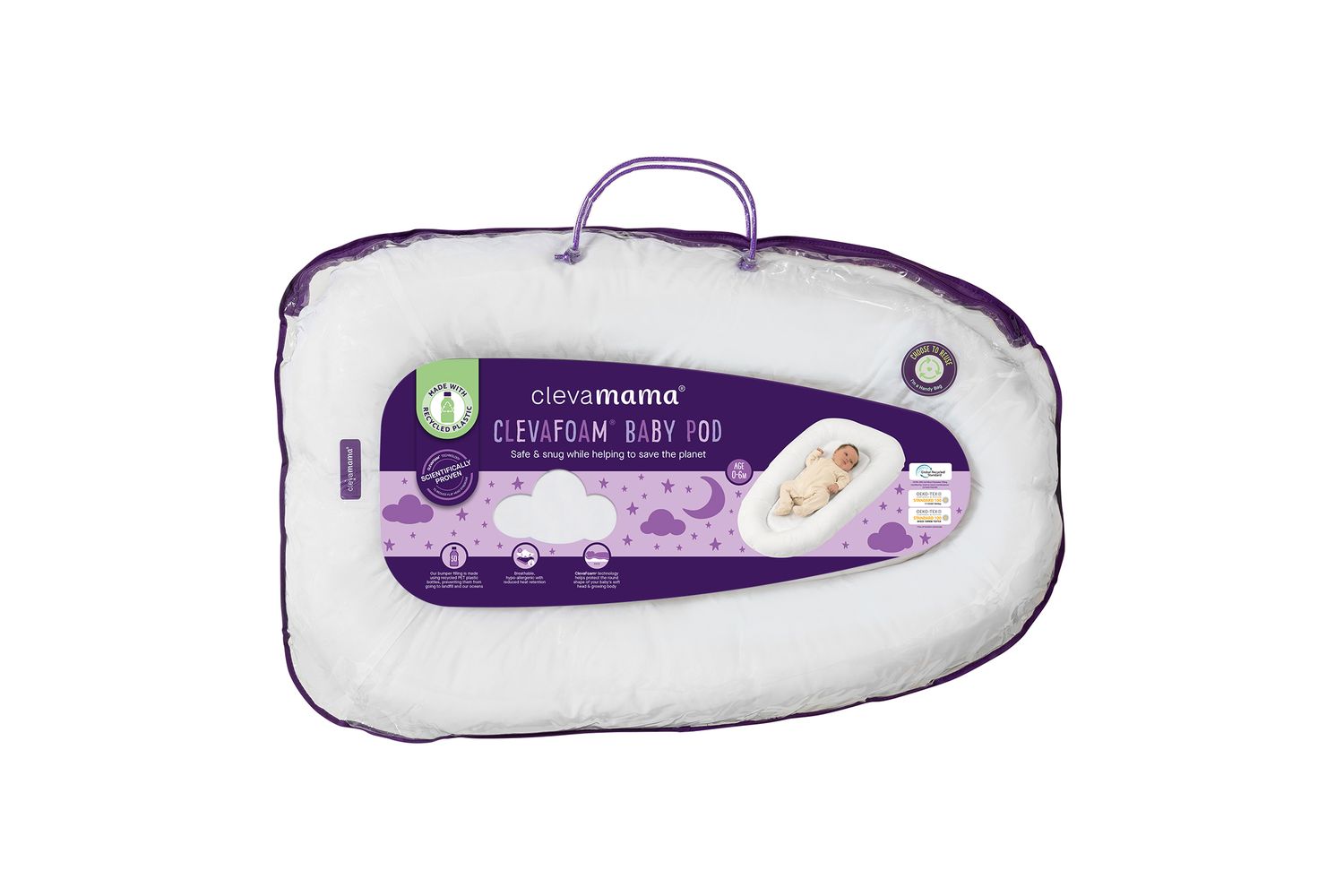 Clevafoam Baby Pod- White0-6m Select-6