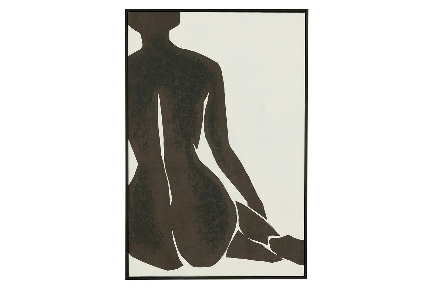 Joy Framed Portrait Print Canvas | Black/White | 123 x 83 cm