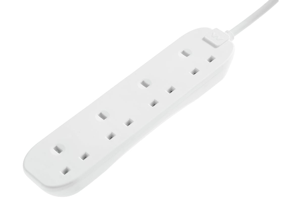 MasterPlug Basic 4 Socket Extension Lead | 1m