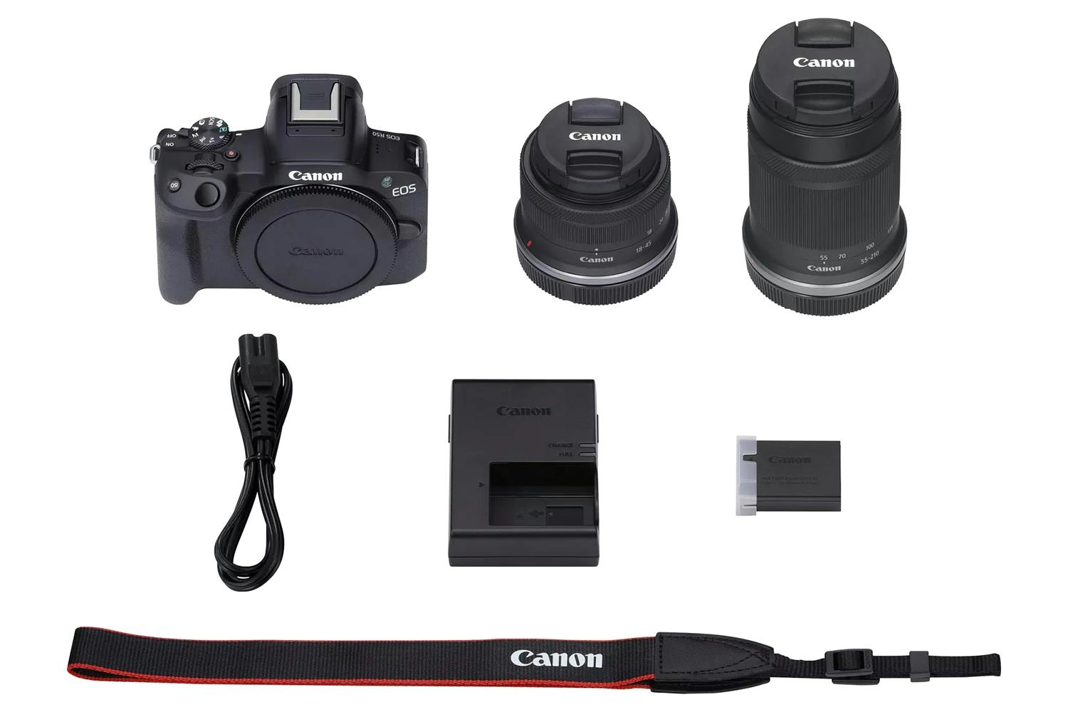 Canon EOS R50 RF-S 18-45mm & RF-S 55-210mm IS STM Lens Mirrorless Camera | Black-6