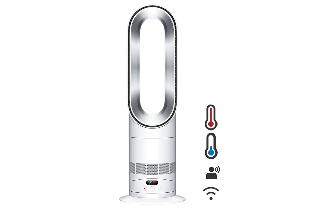 Dyson Hot + Cool HF1 Remote Link Pre-Heat Heater and Cooling Fan | White/Silver