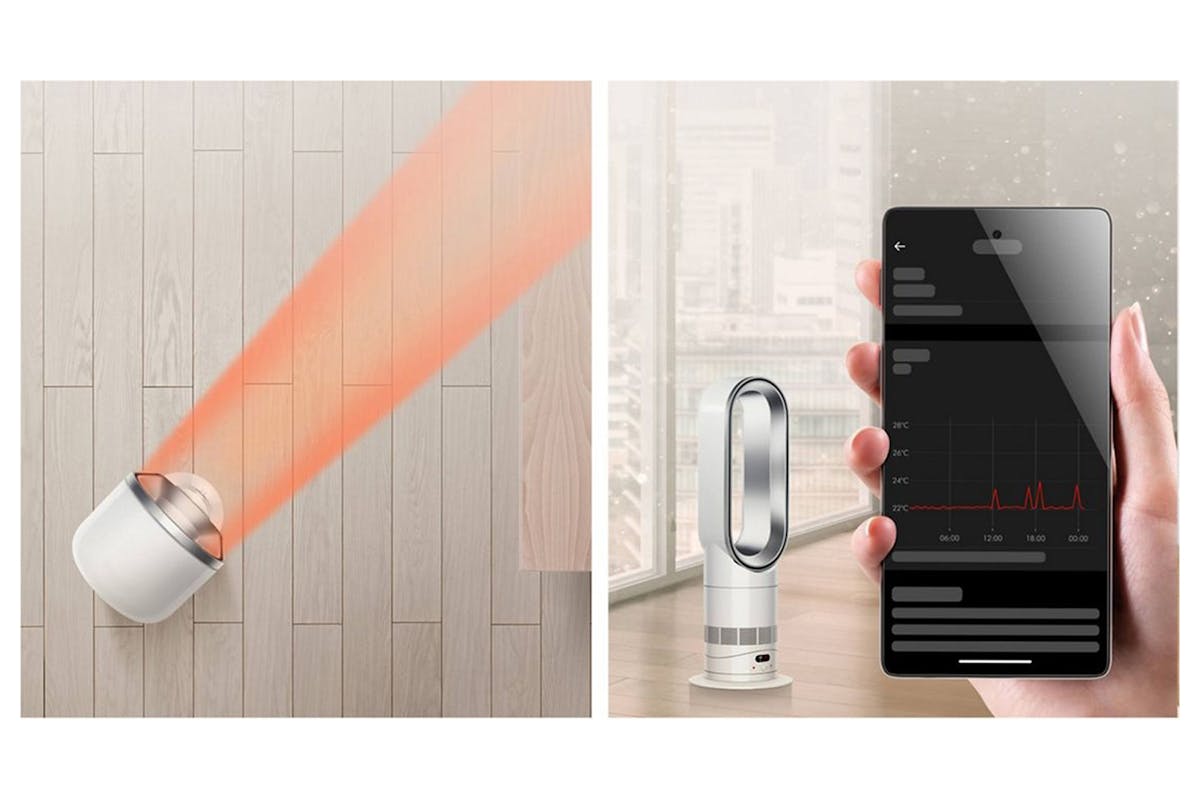 Dyson Hot + Cool HF1 Remote Link Pre-Heat Heater and Cooling Fan | White/Silver-5