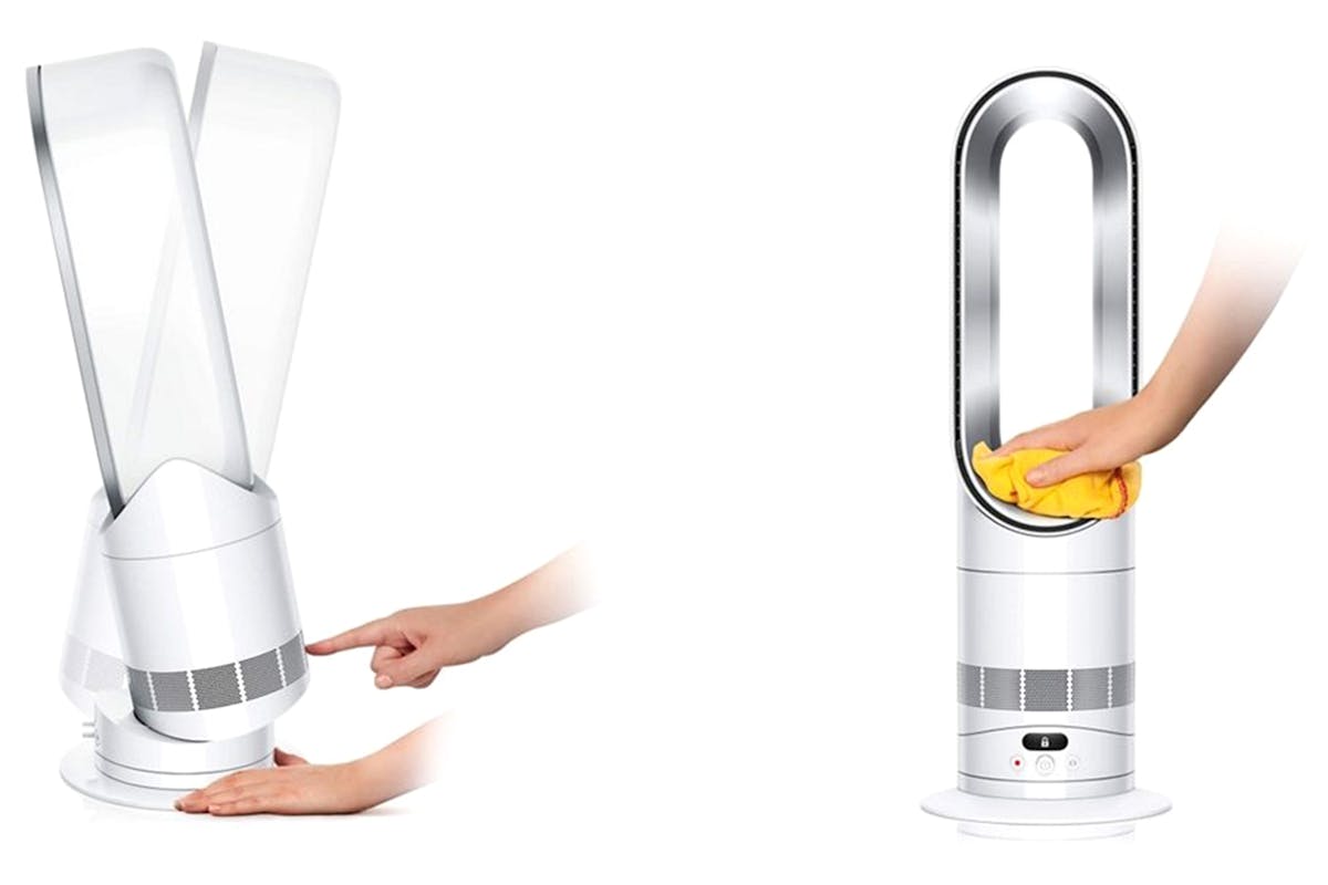 Dyson Hot + Cool HF1 Remote Link Pre-Heat Heater and Cooling Fan | White/Silver-9