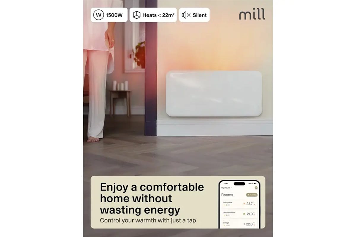 Mill Invisible Smart WiFi Gen 4 Panel Heater | PA1500WIFI4A | White-4