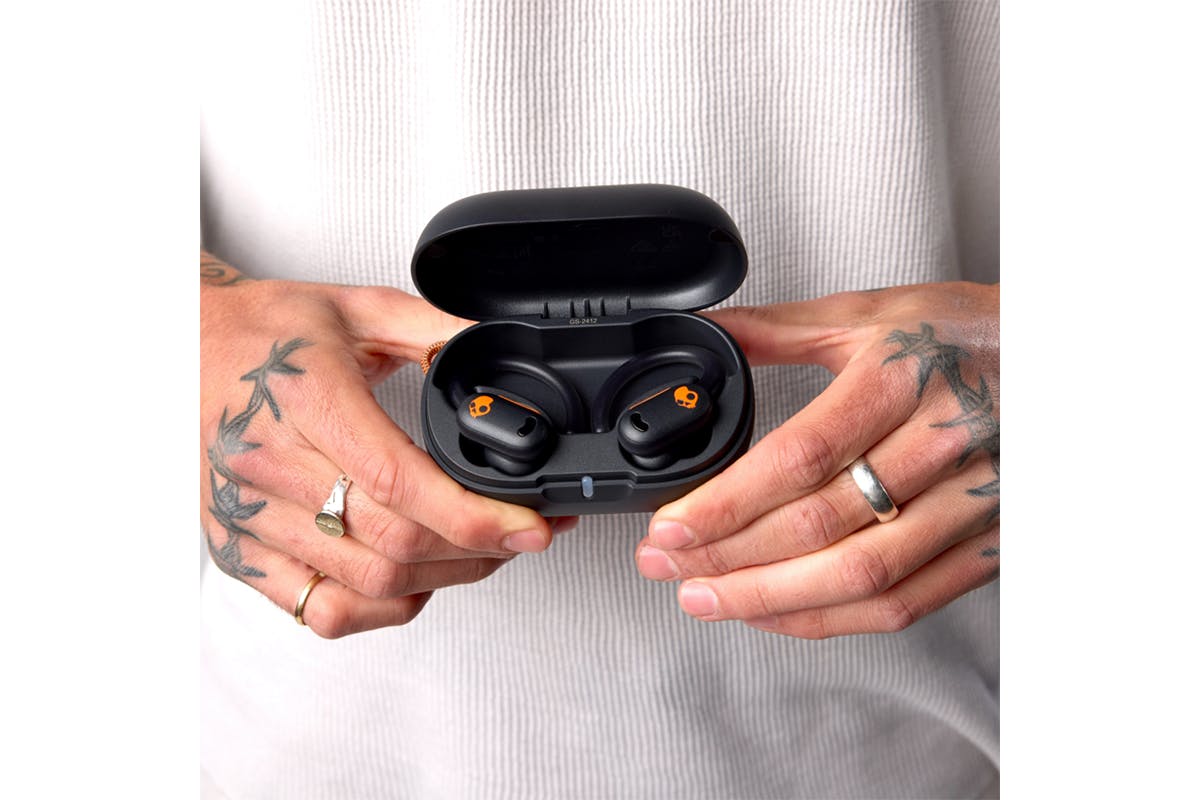 Skullcandy Push ANC Active True Wireless Earbuds with Active Noise Cancelling | Black/Orange-5