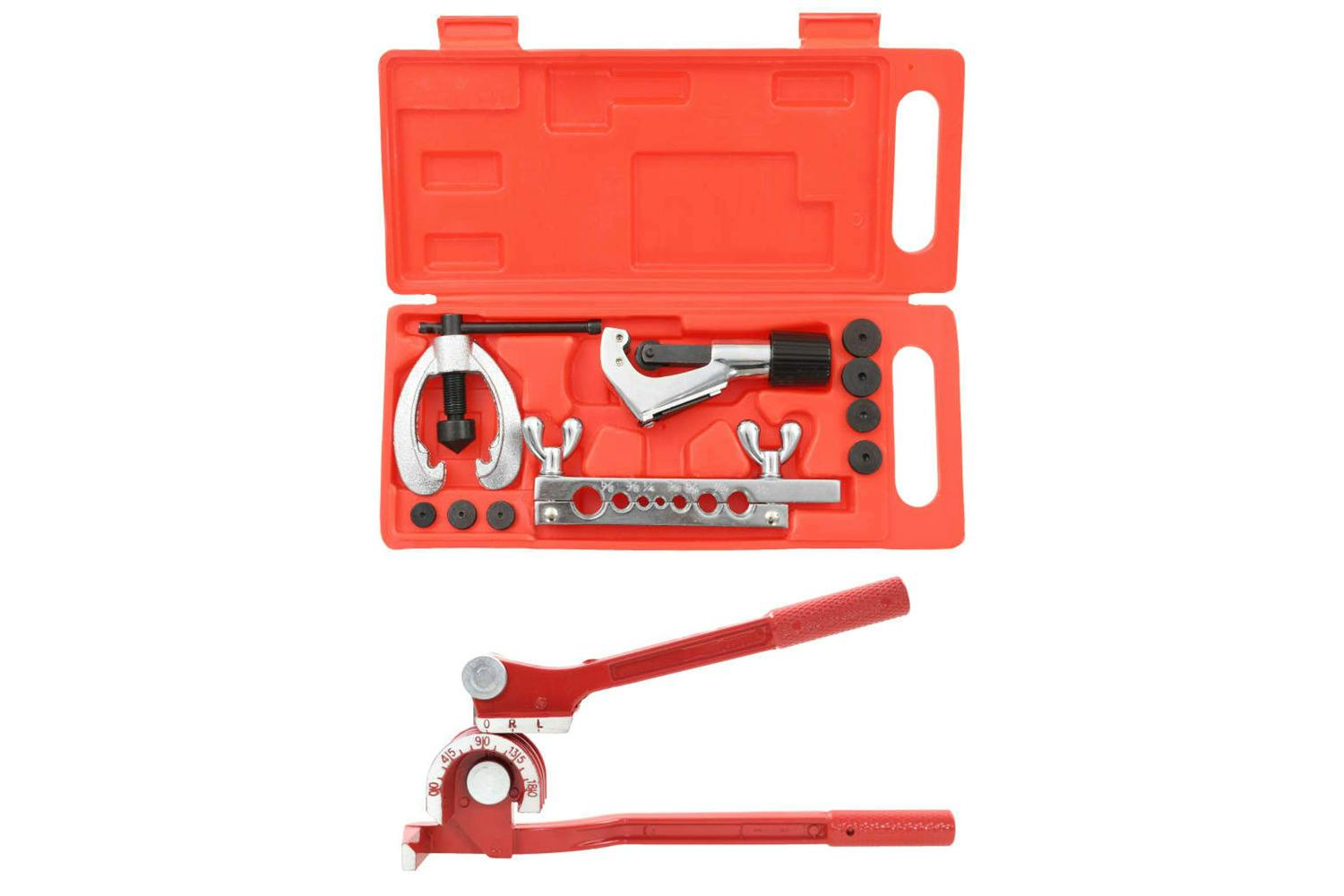 Vidaxl 210201 Flaring Tool Kit Set Tube Bender Pipe Repair With Case-2