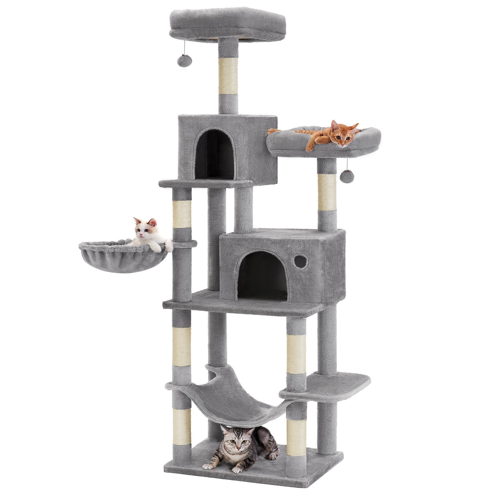 Feandrea PCT196W01 Scratching Post with Removable Covers | Light Gray