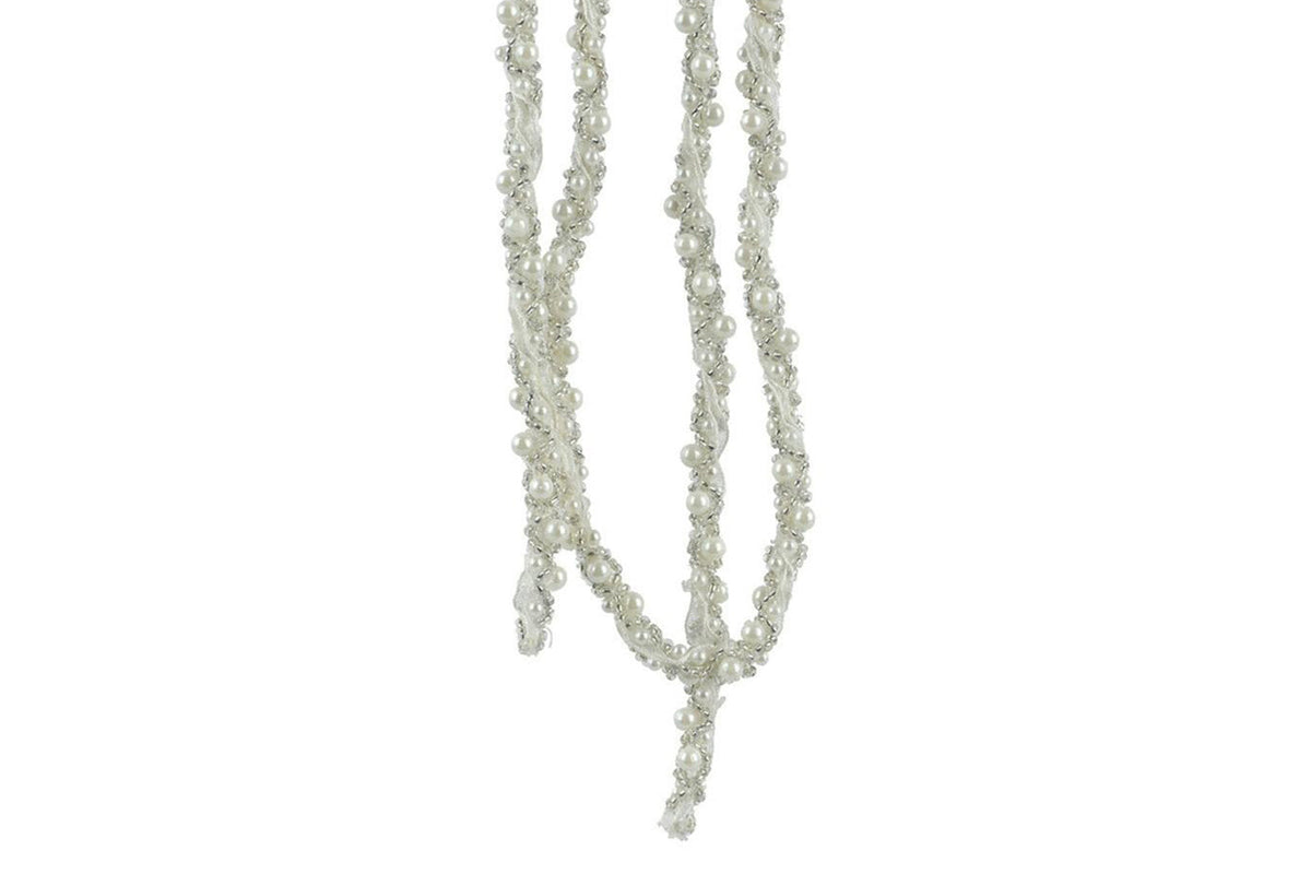 Christmas Decoration | 125cm Pearl Chain | White
