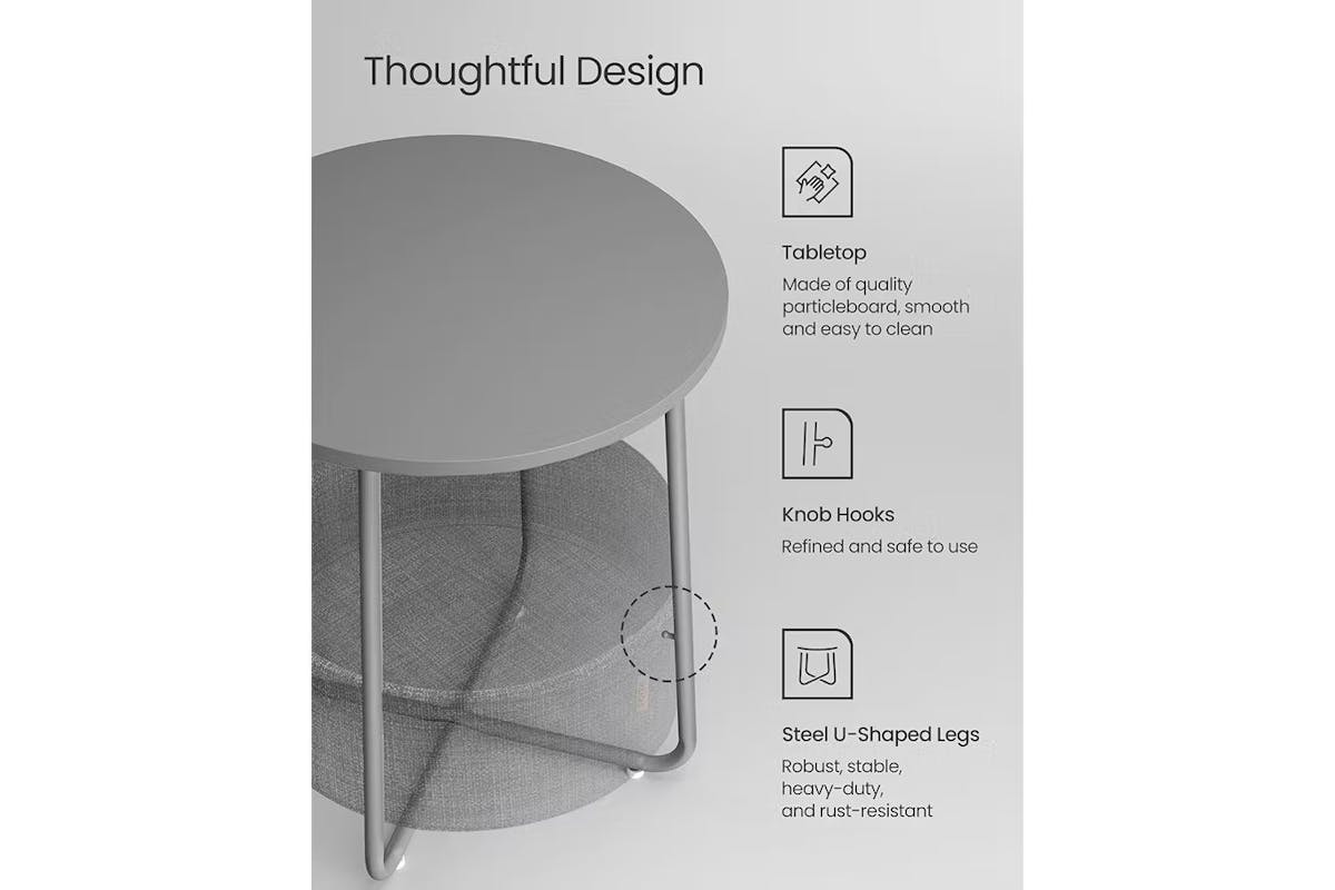 Vasagle Side Table | Dove Grey/Slate Grey [Ex-Display - DC250587-000191]-4