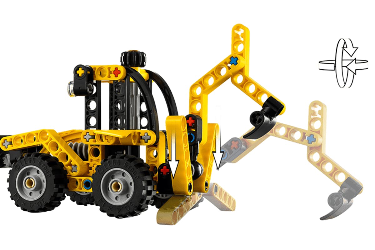 Lego Backhoe Loader Building Toys Set-7