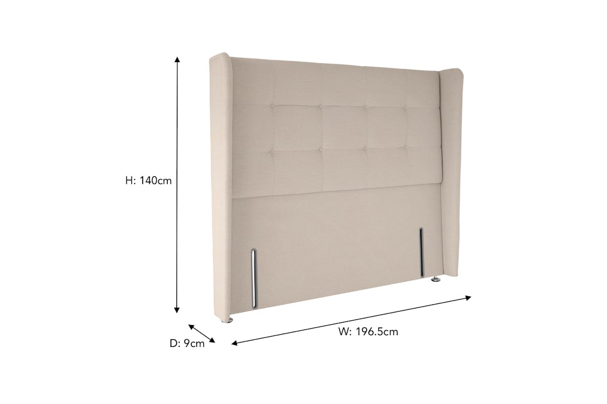 Briody | Audrey Winged Headboard | Super King | 6ft | Colour Options-3