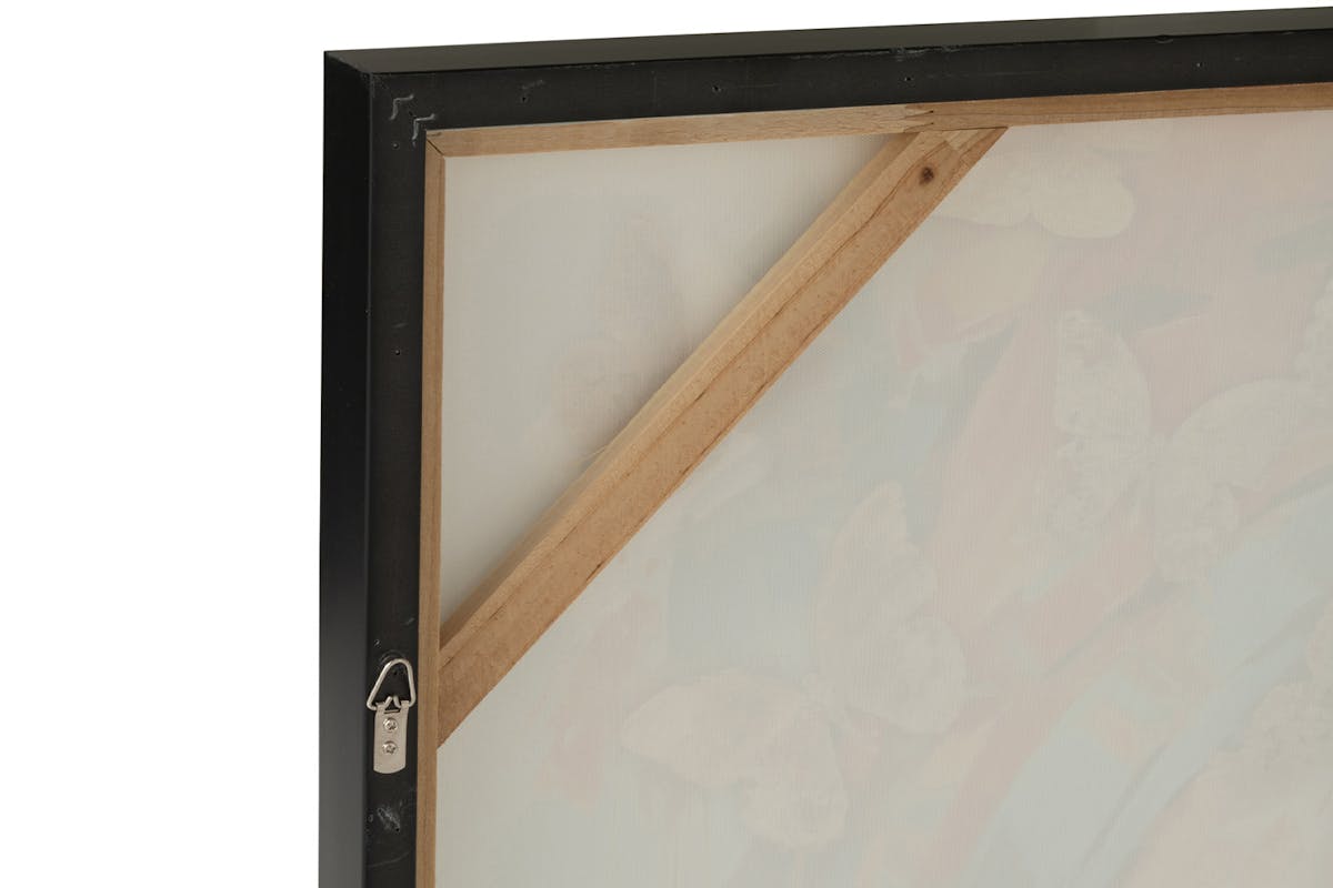 Butterfly Framed Print Canvas | Multicolour | 82 x 82 cm-3